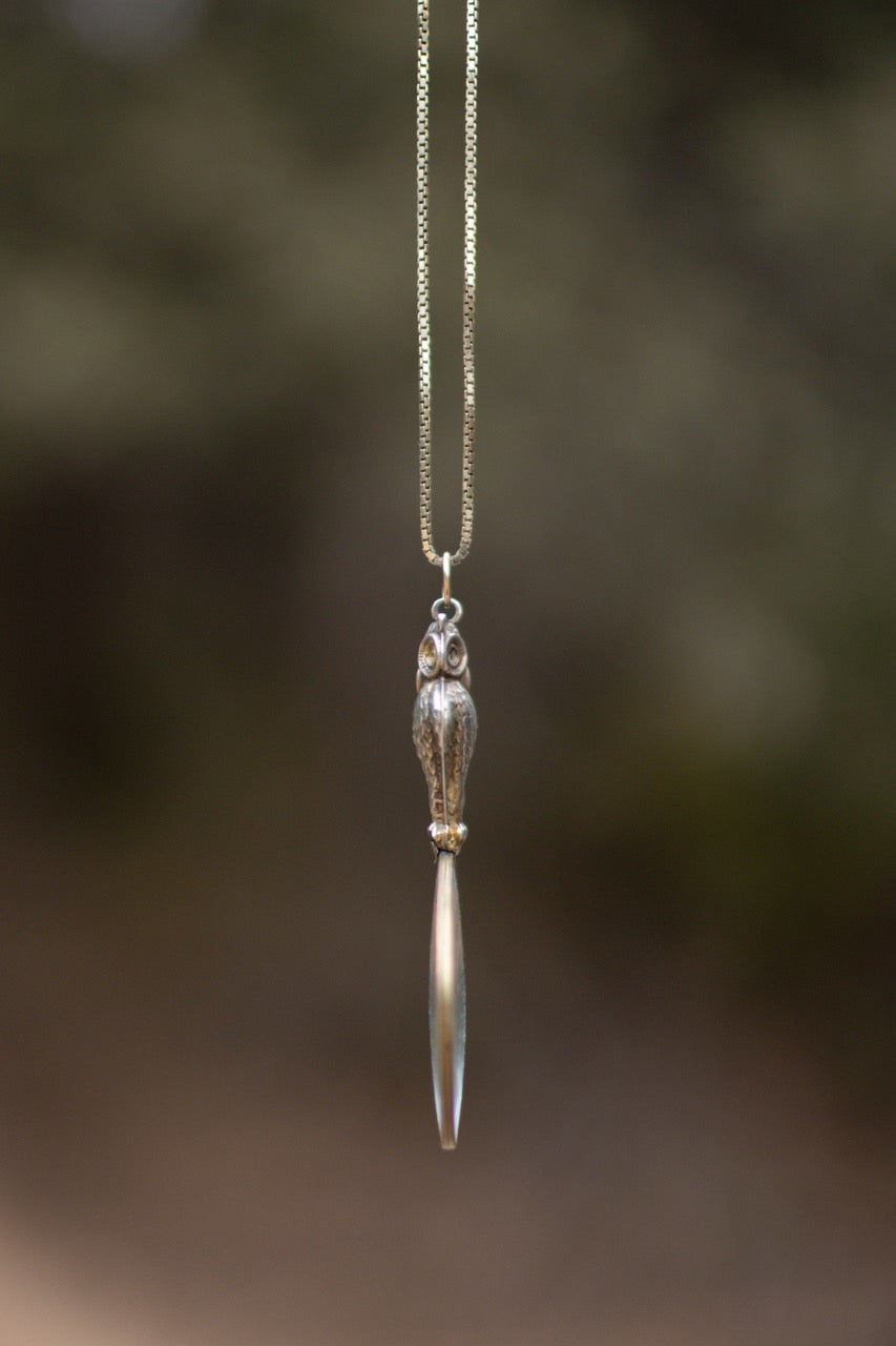 Vintage Owl Magnifying Glass Necklace