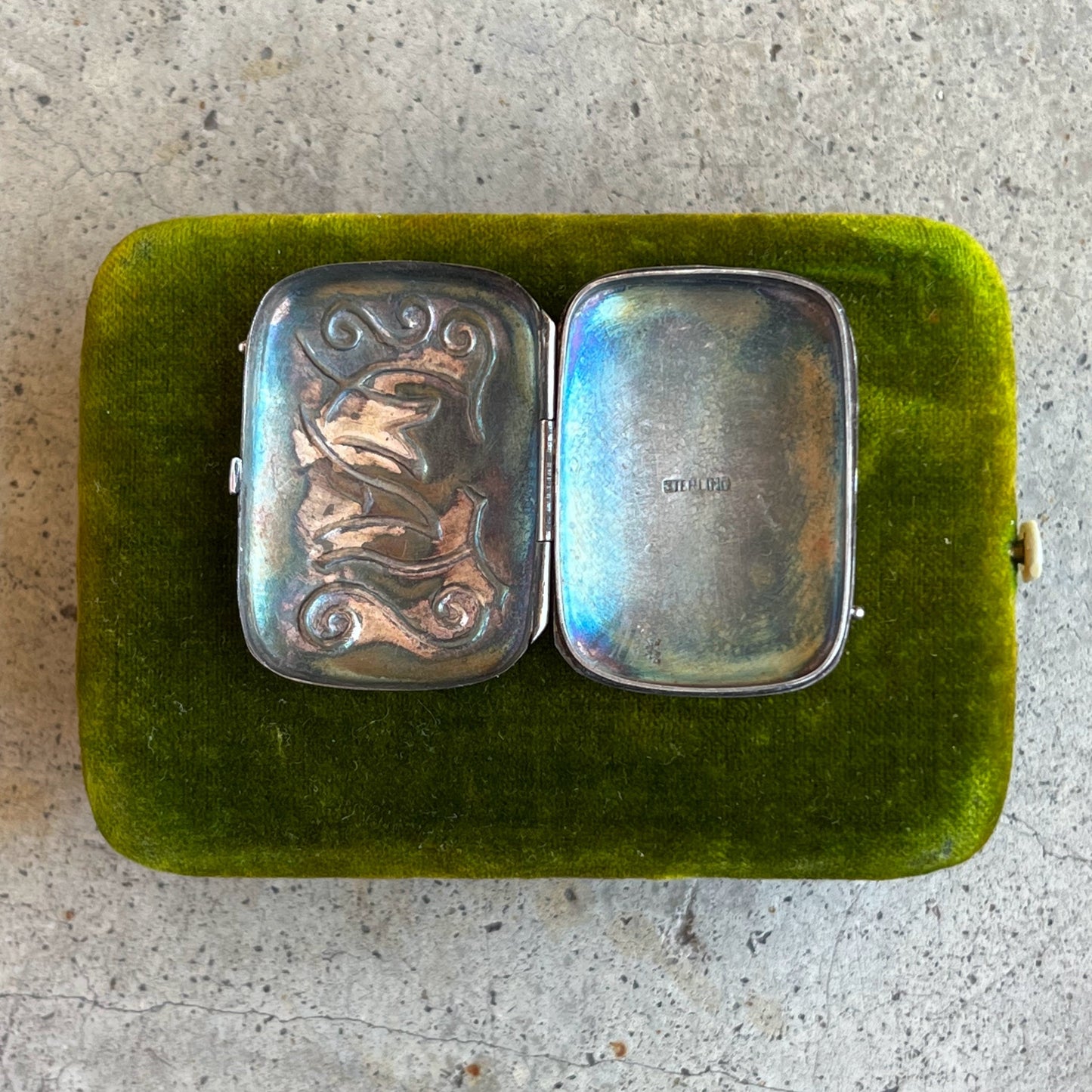 c. 1910s Sterling Silver Stamp Case