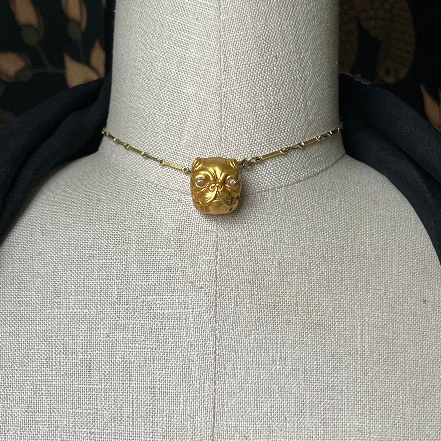 Early 20th c. Gold Filled Bulldog Brooch