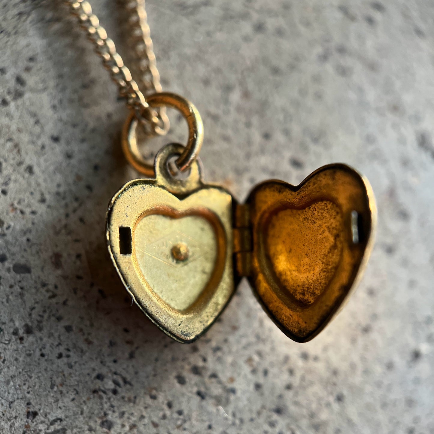c. 1940s Heart Locket Necklace