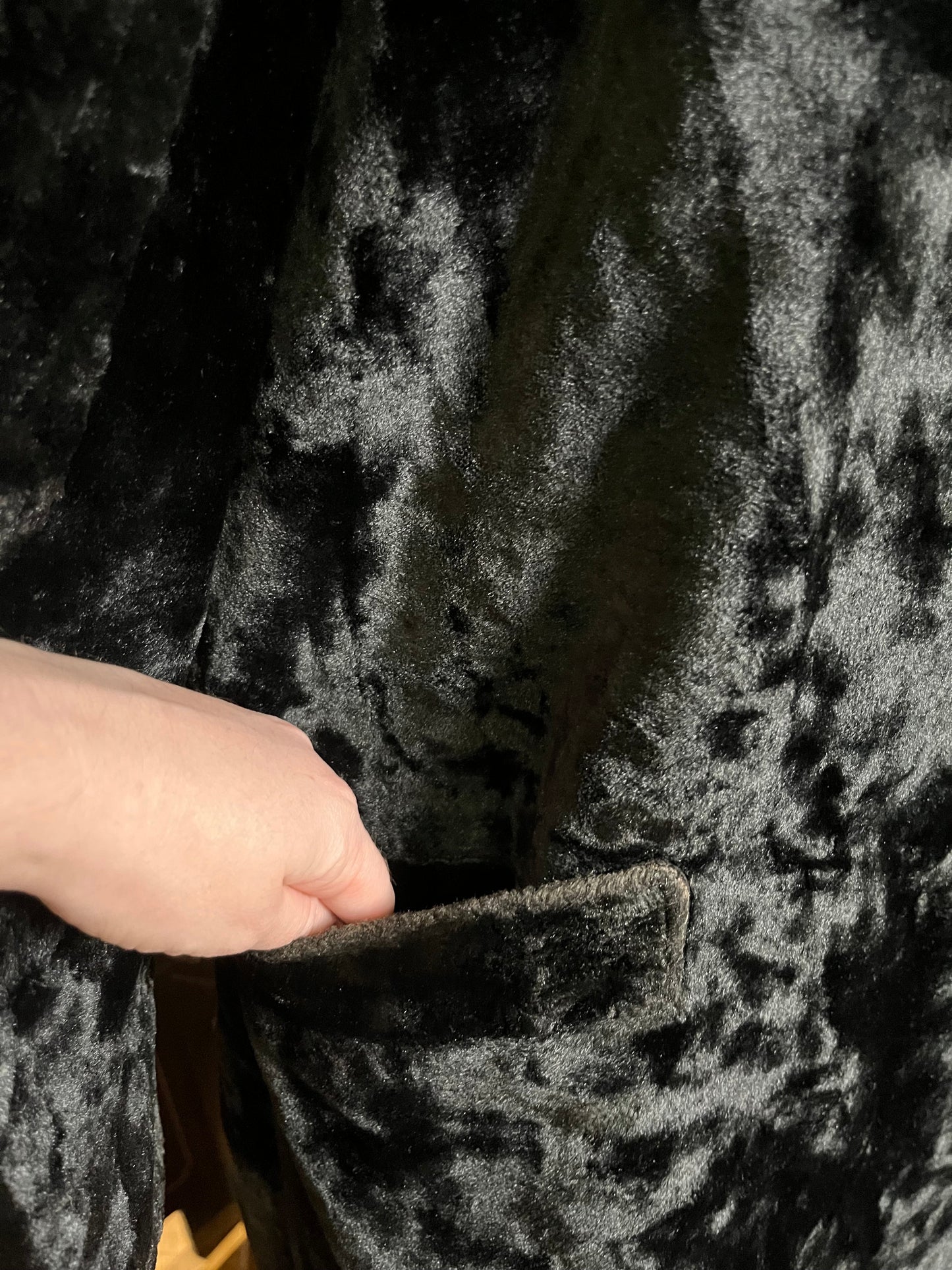 c. 1910s-1920s Faux Seal Plush Coat