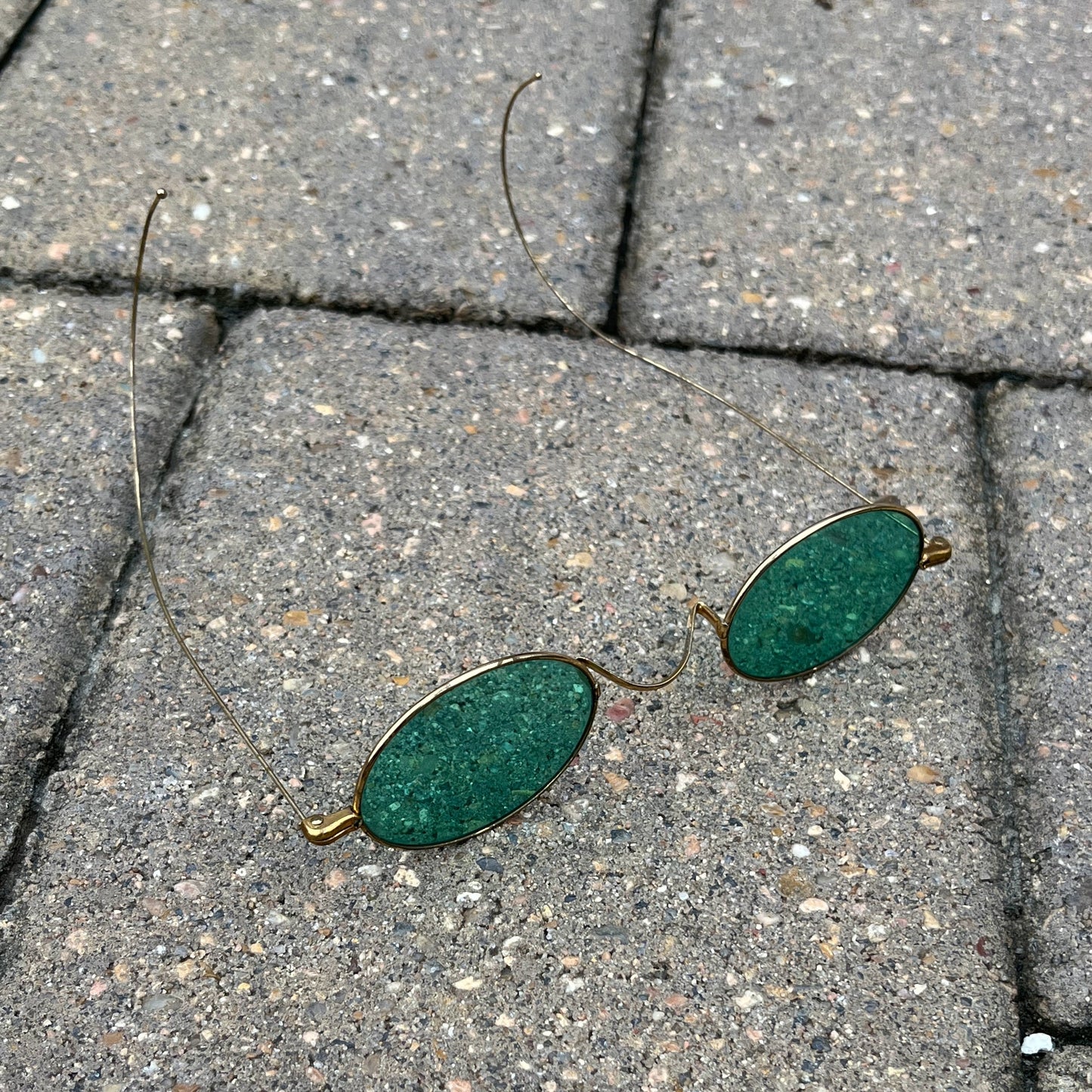 c. 1890s-1900s Green Tinted Sunglasses