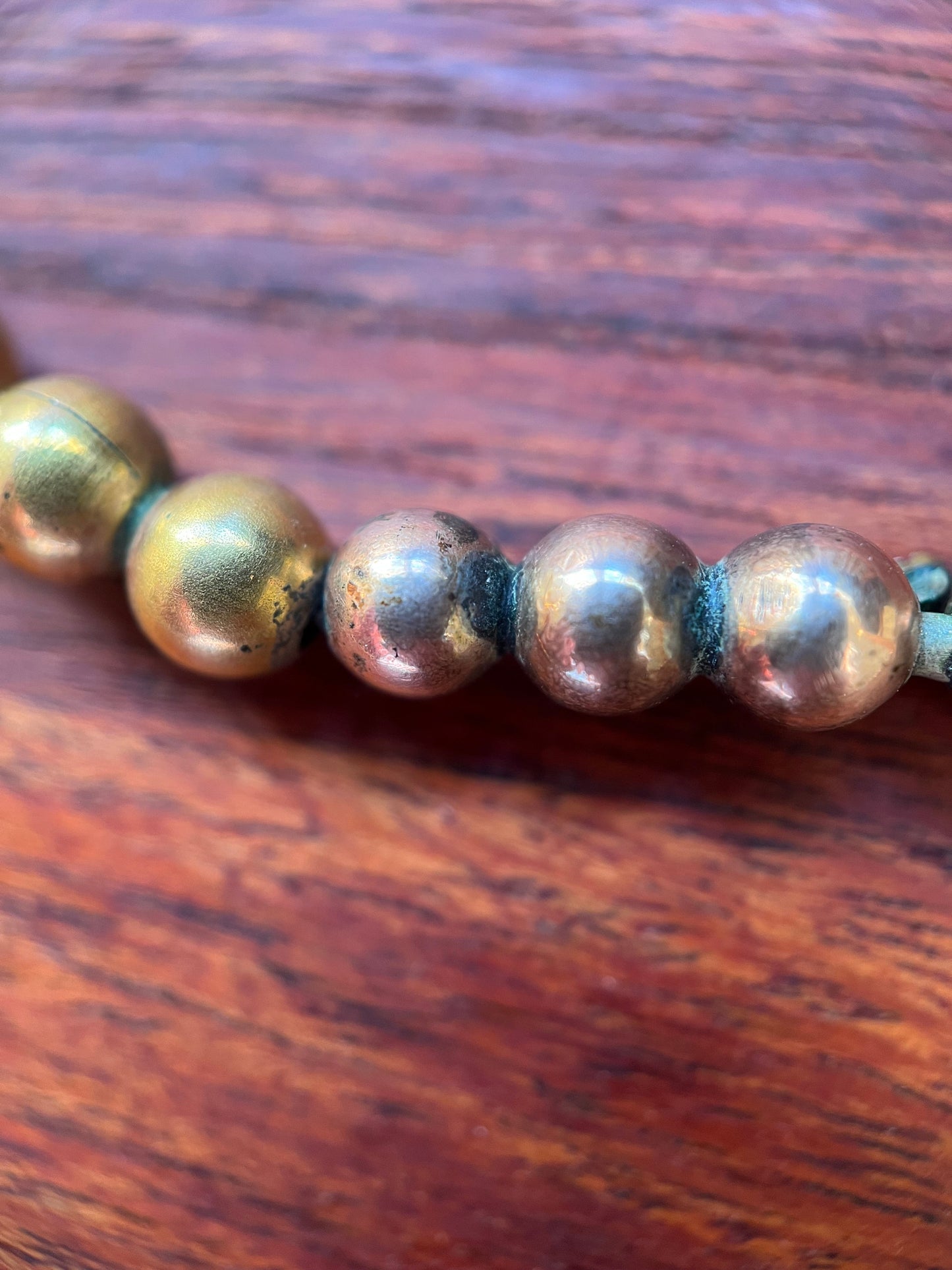 c. Late 19th c. - Early 20th c. Gold Filled Bead Choker