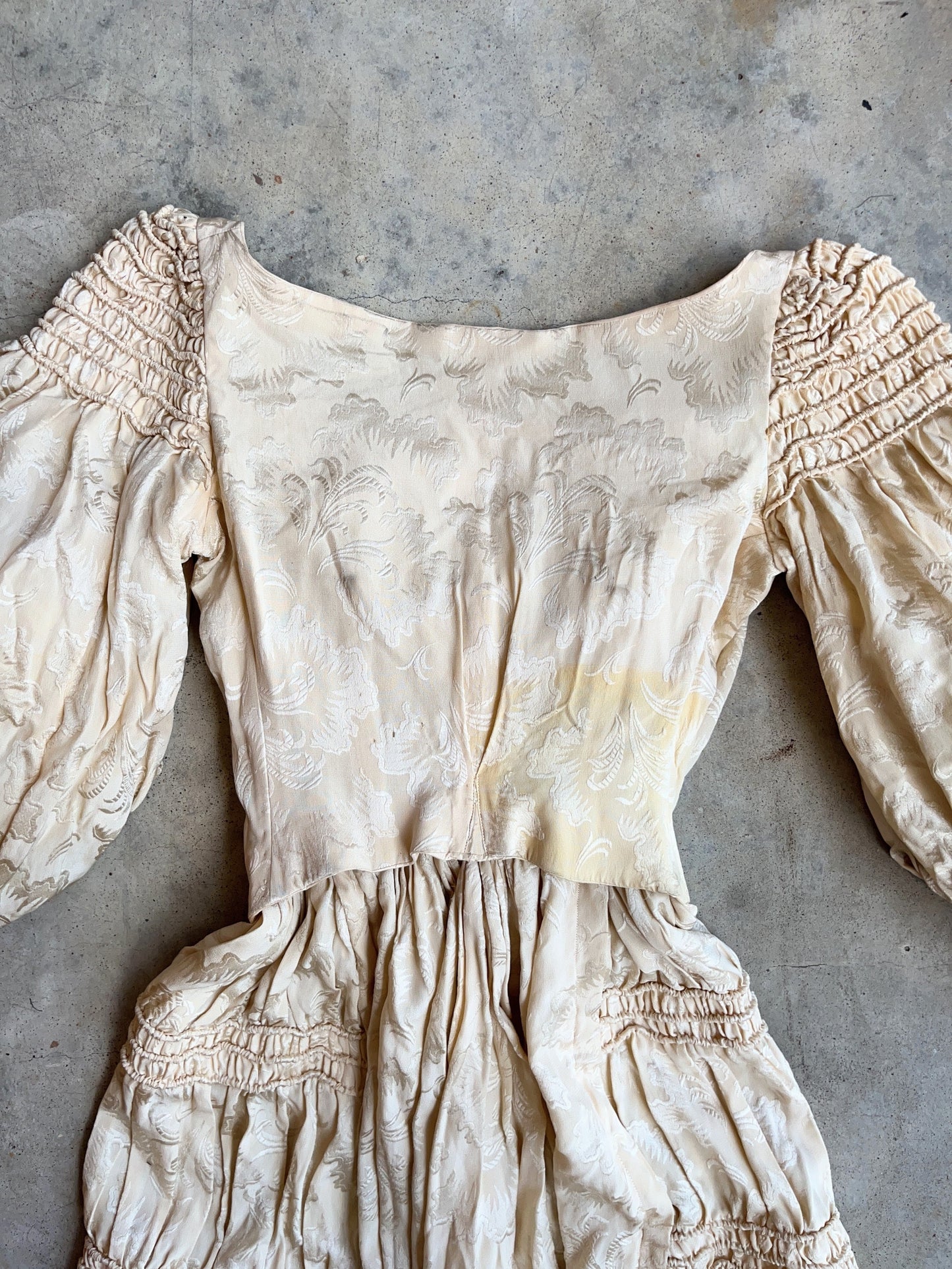 c. 1900s Cream Silk Dress