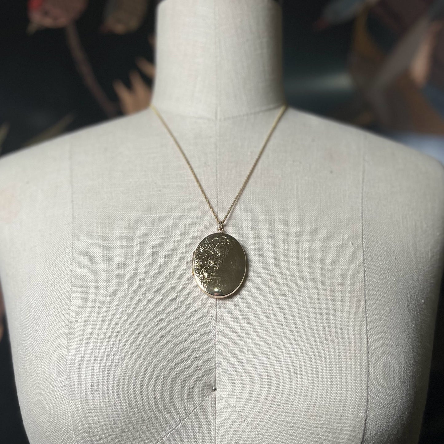 Early 20th c. 9k Gold Front + Back Locket