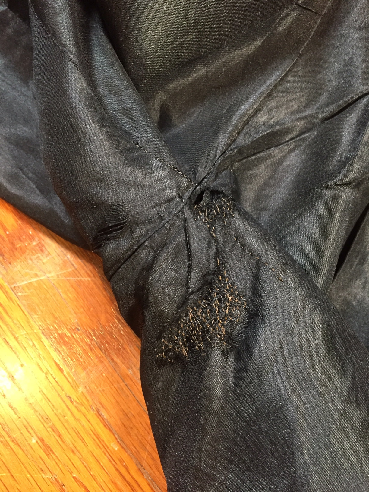 Edwardian Black Taffeta Shirtwaist