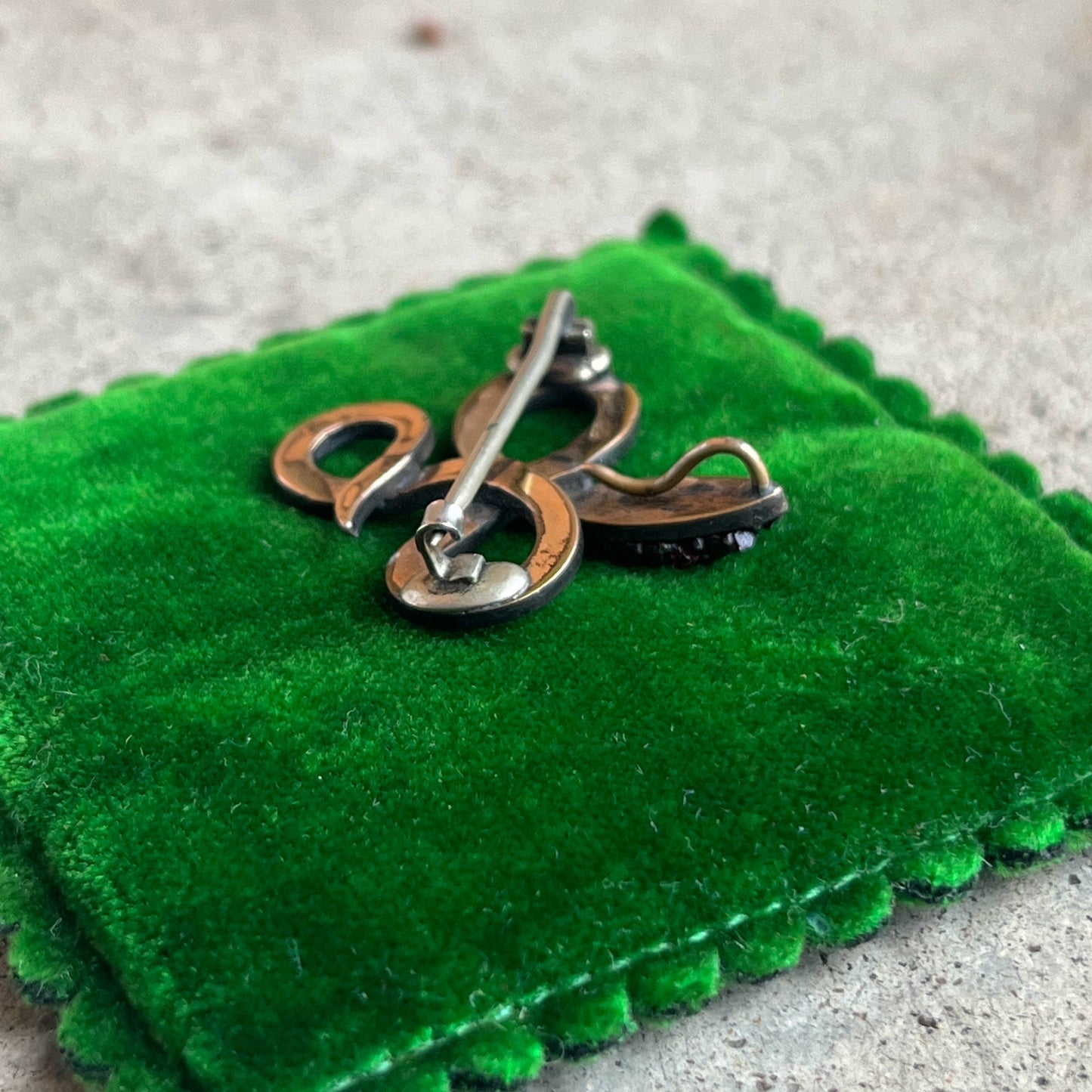 c. 1890s-1900s Garnet Snake Brooch