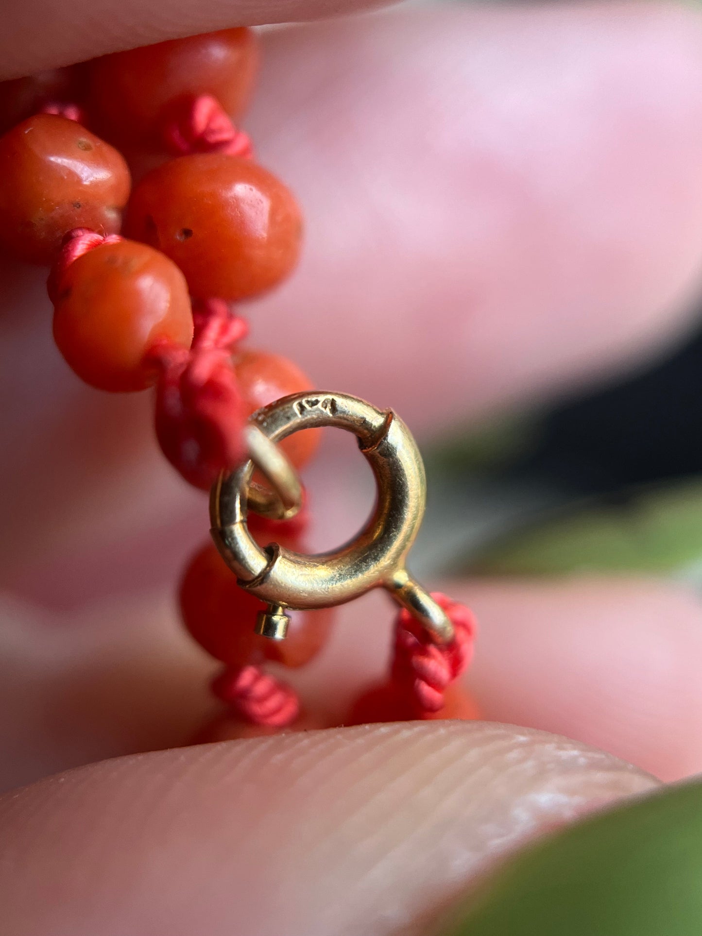 Early 20th c. Coral Bead Necklace