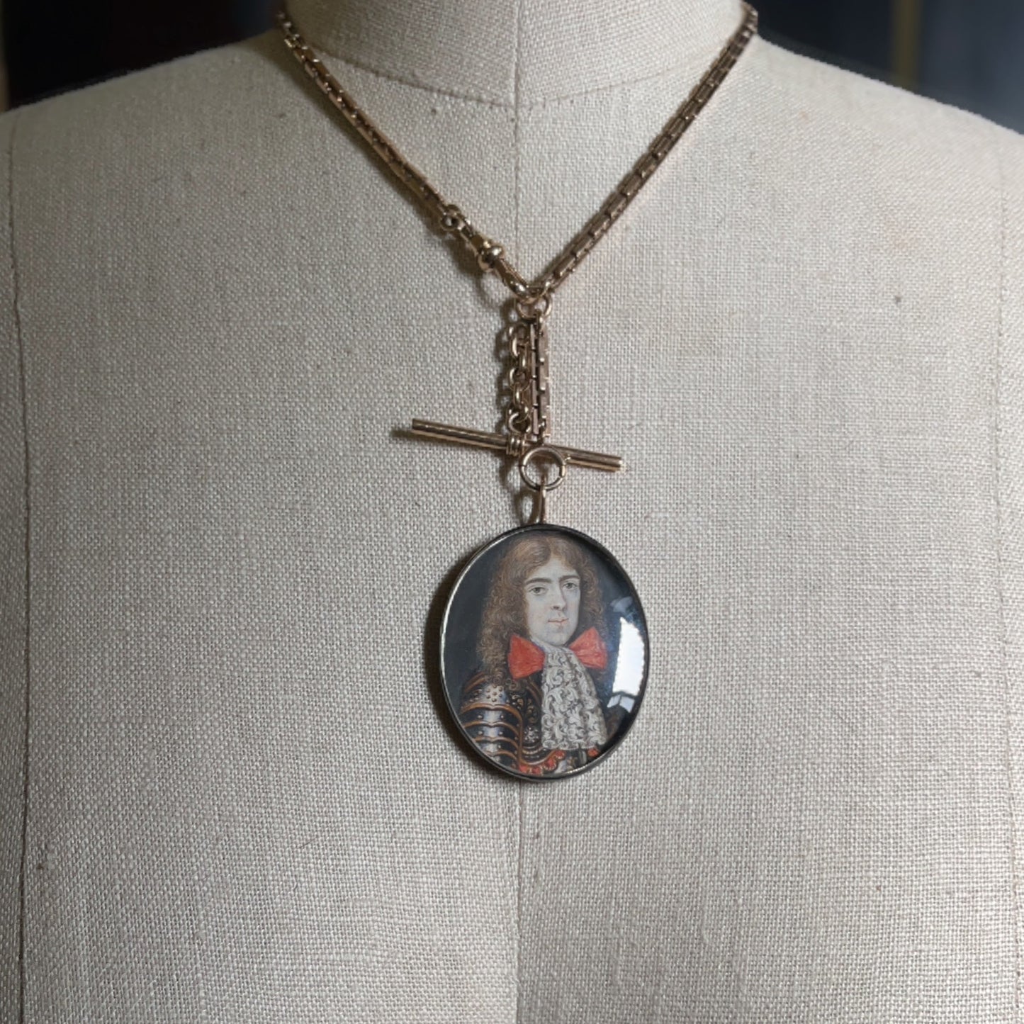 c. Late 17th - Early 18th Century Portrait Miniature Pendant