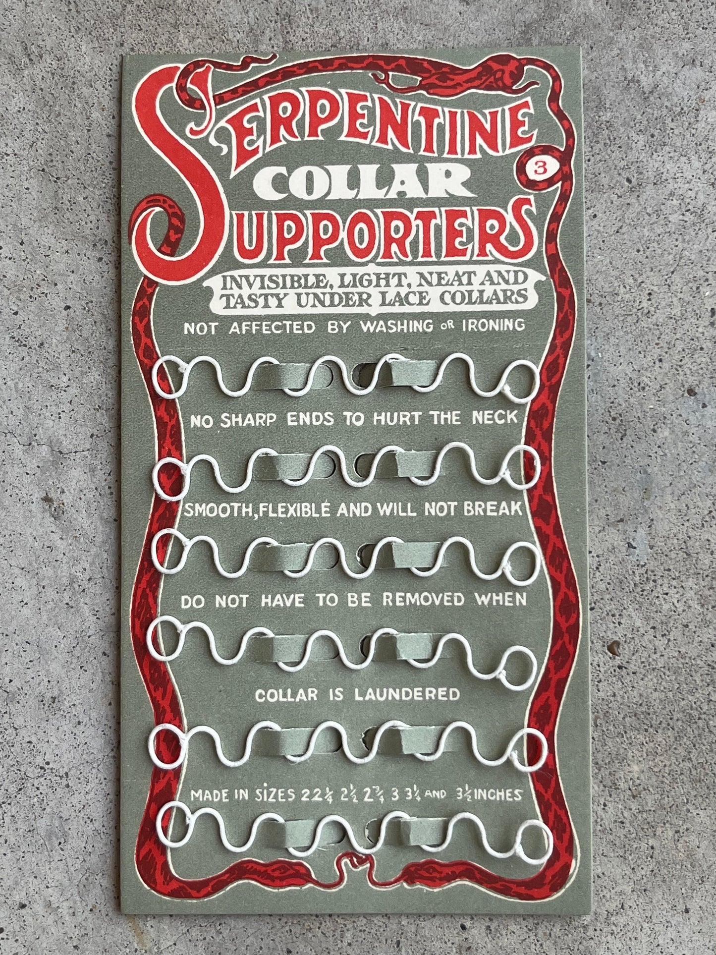 1910s Deadstock Serpentine Collar Supporters