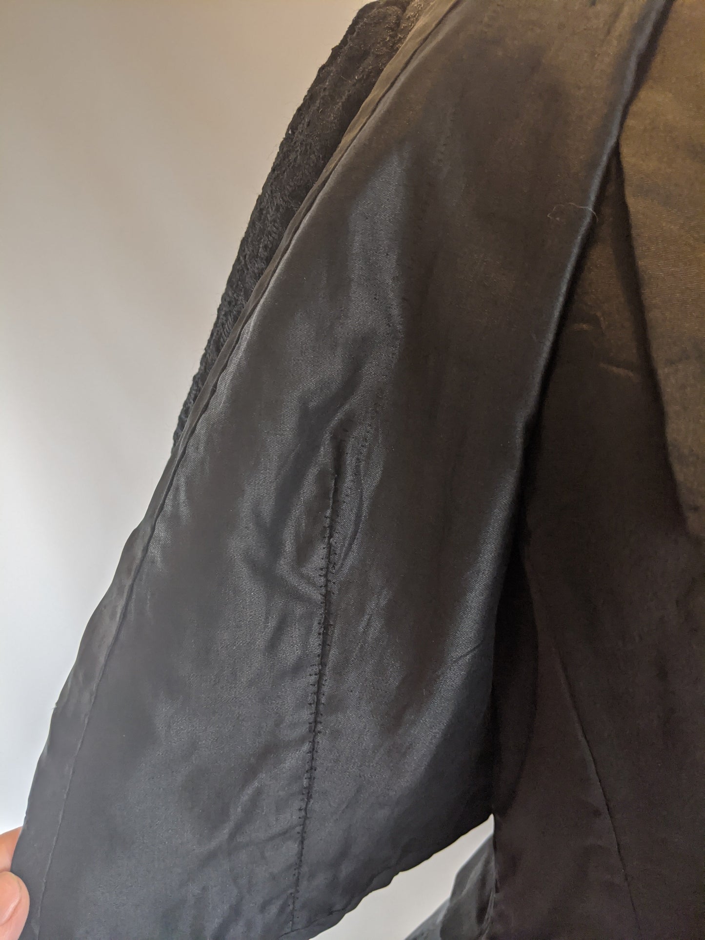 Edwardian Black Brocade Bolero | XS - Small