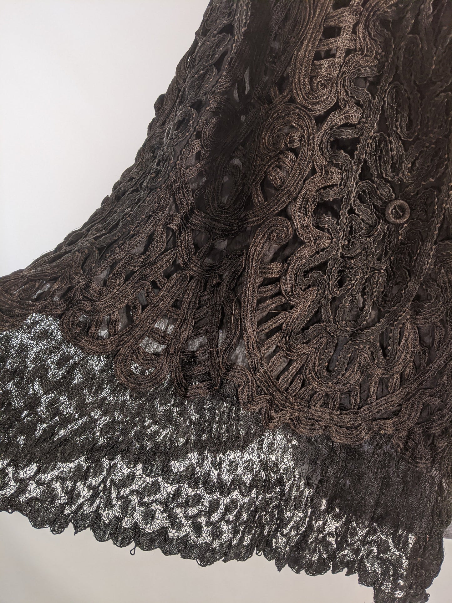 Victorian Black Tape Lace Cape