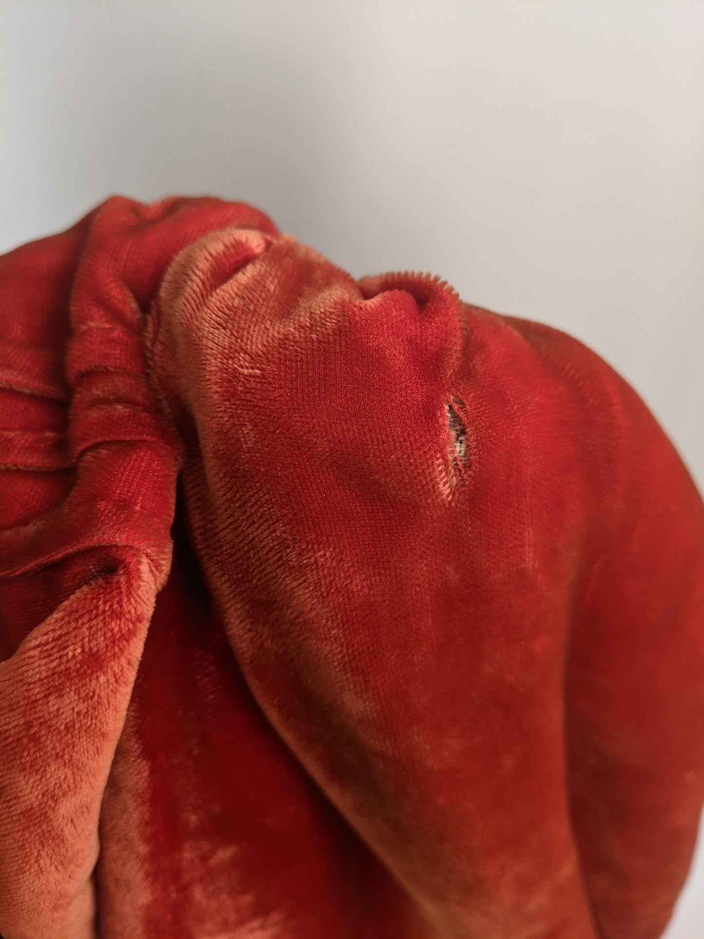 1920s Orange Velvet Cape