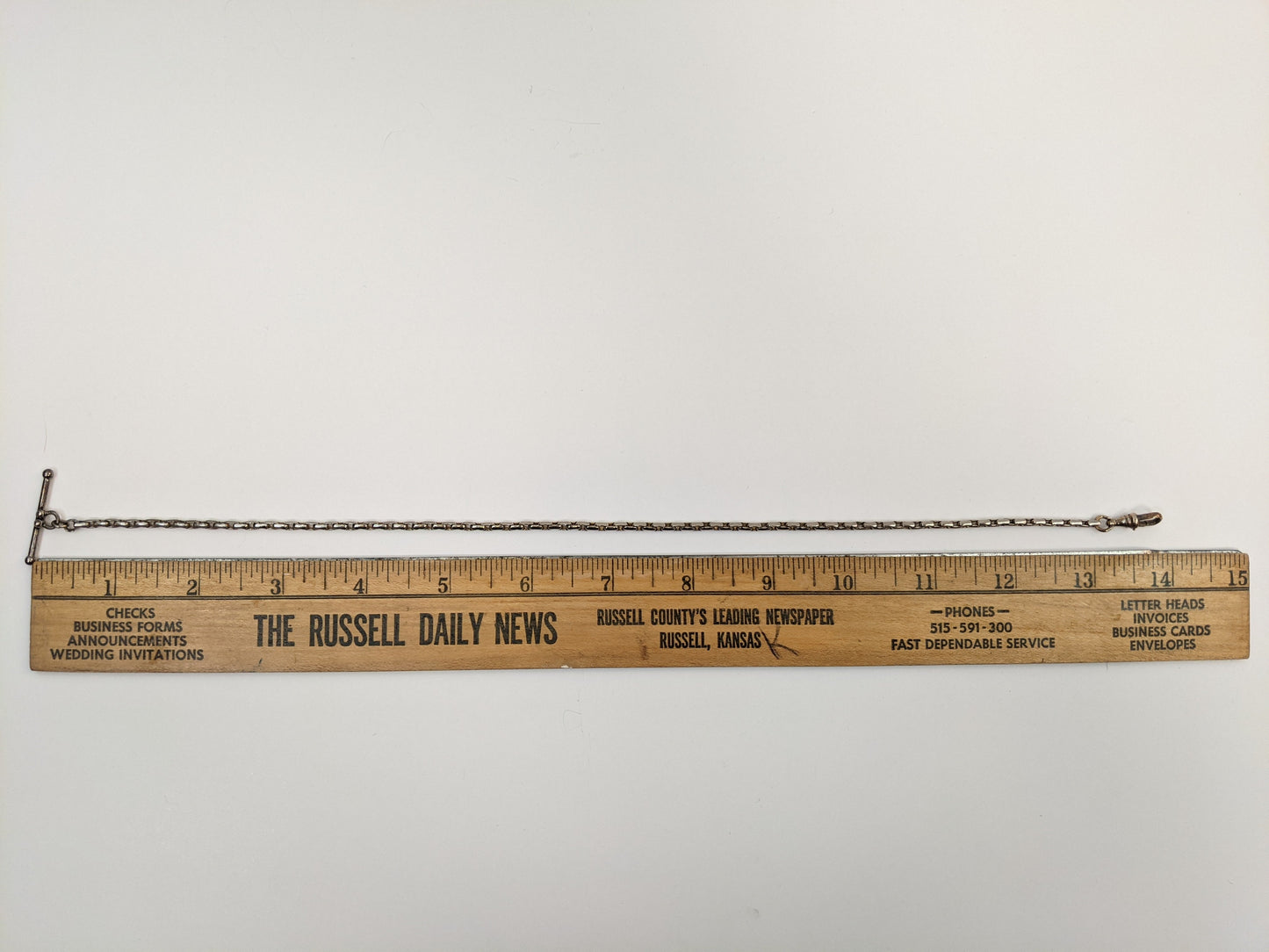 Silver Tone T-Bar Chain