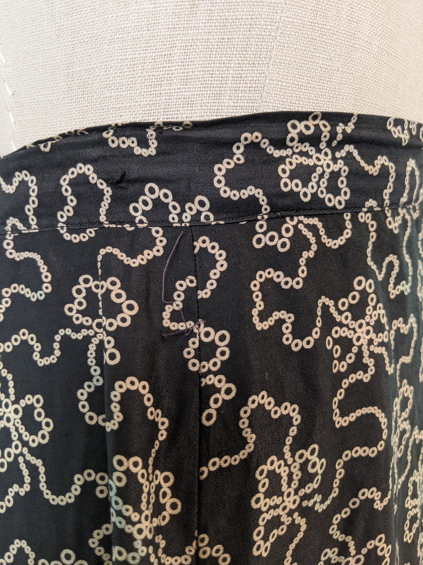 Edwardian Black + White Cotton Skirt