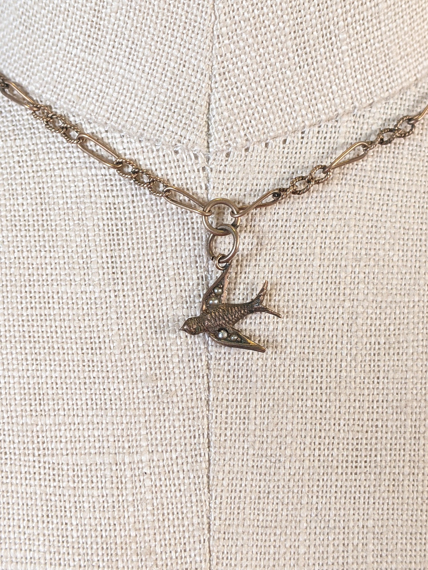 RESERVED | Edwardian Swallow Necklace