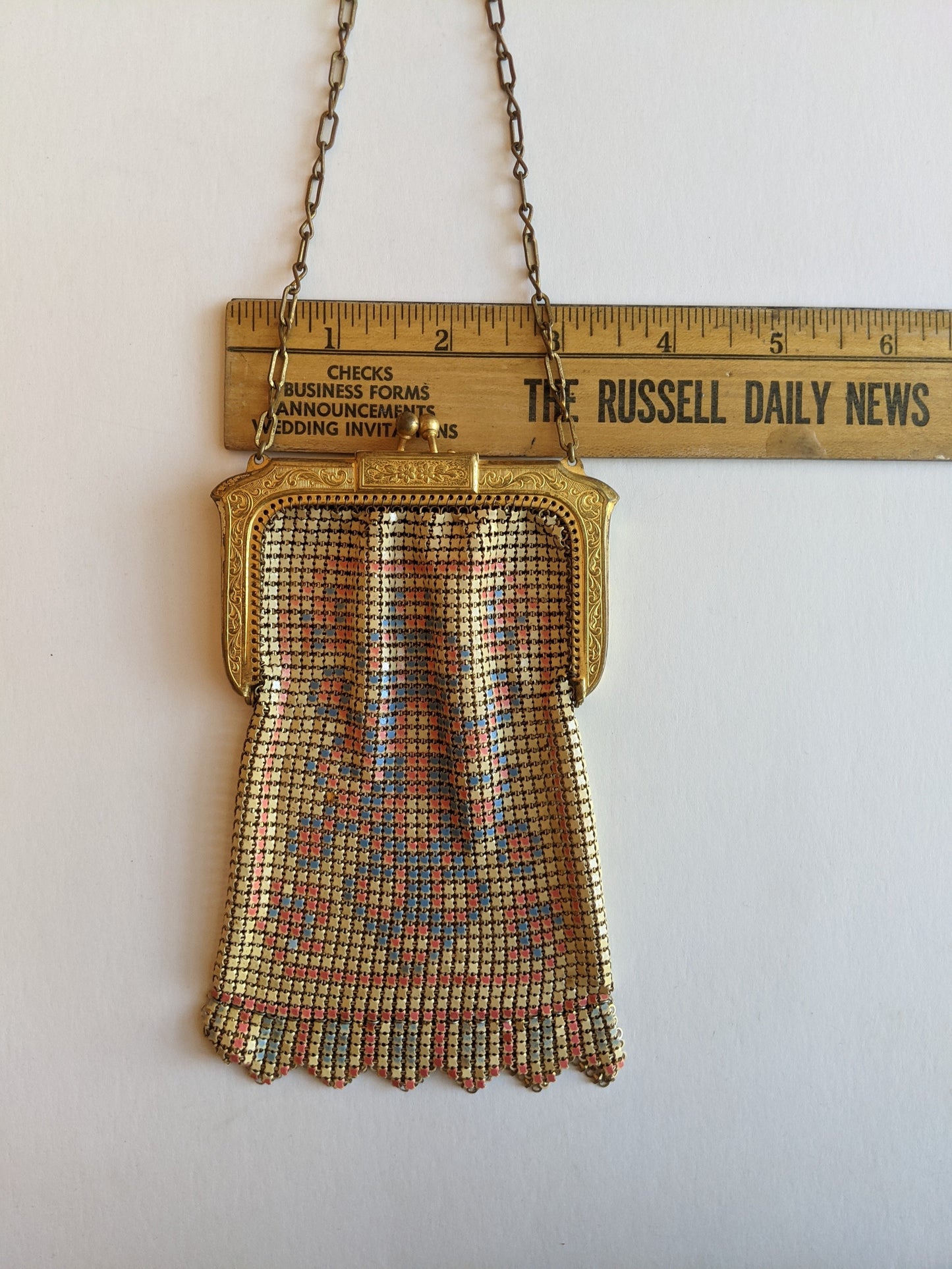 Art Deco Whiting & Davis Enameled Purse