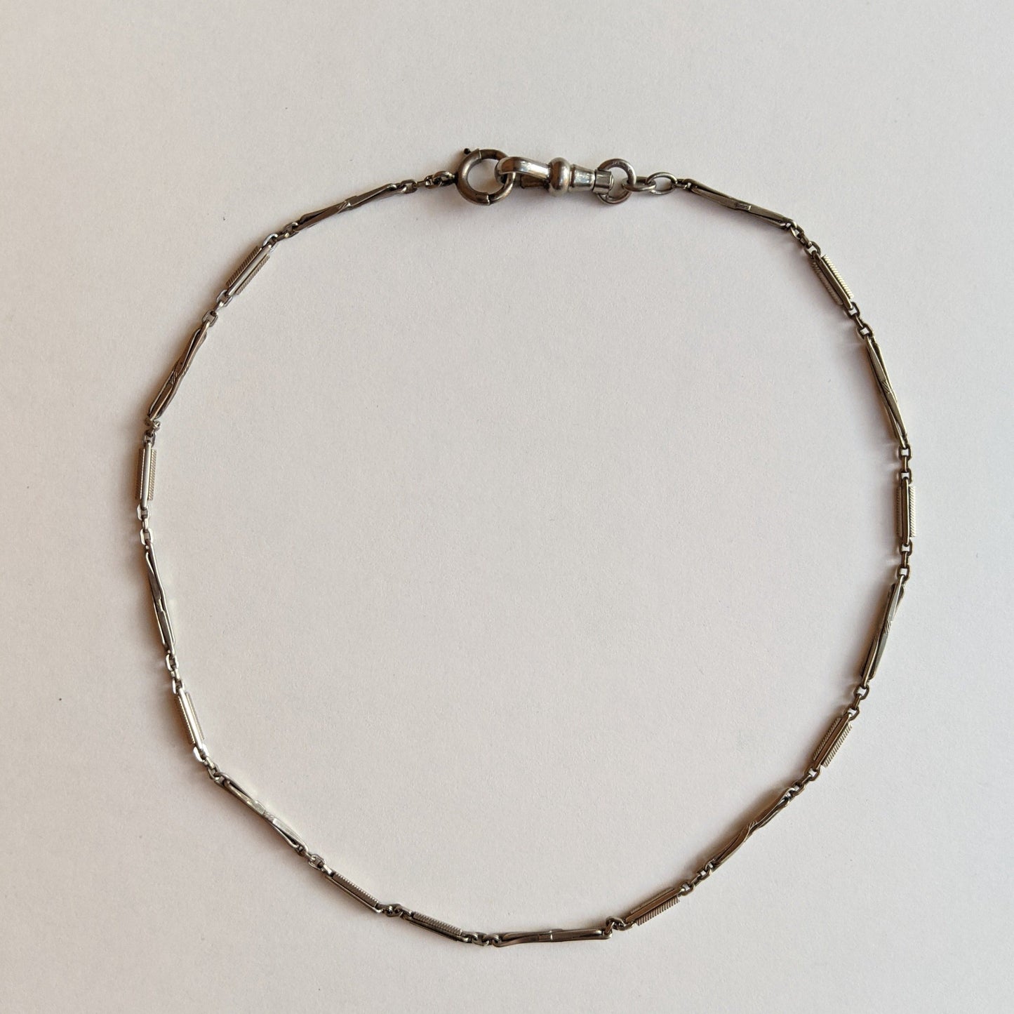Late 19th C. White Gold Filled Chain
