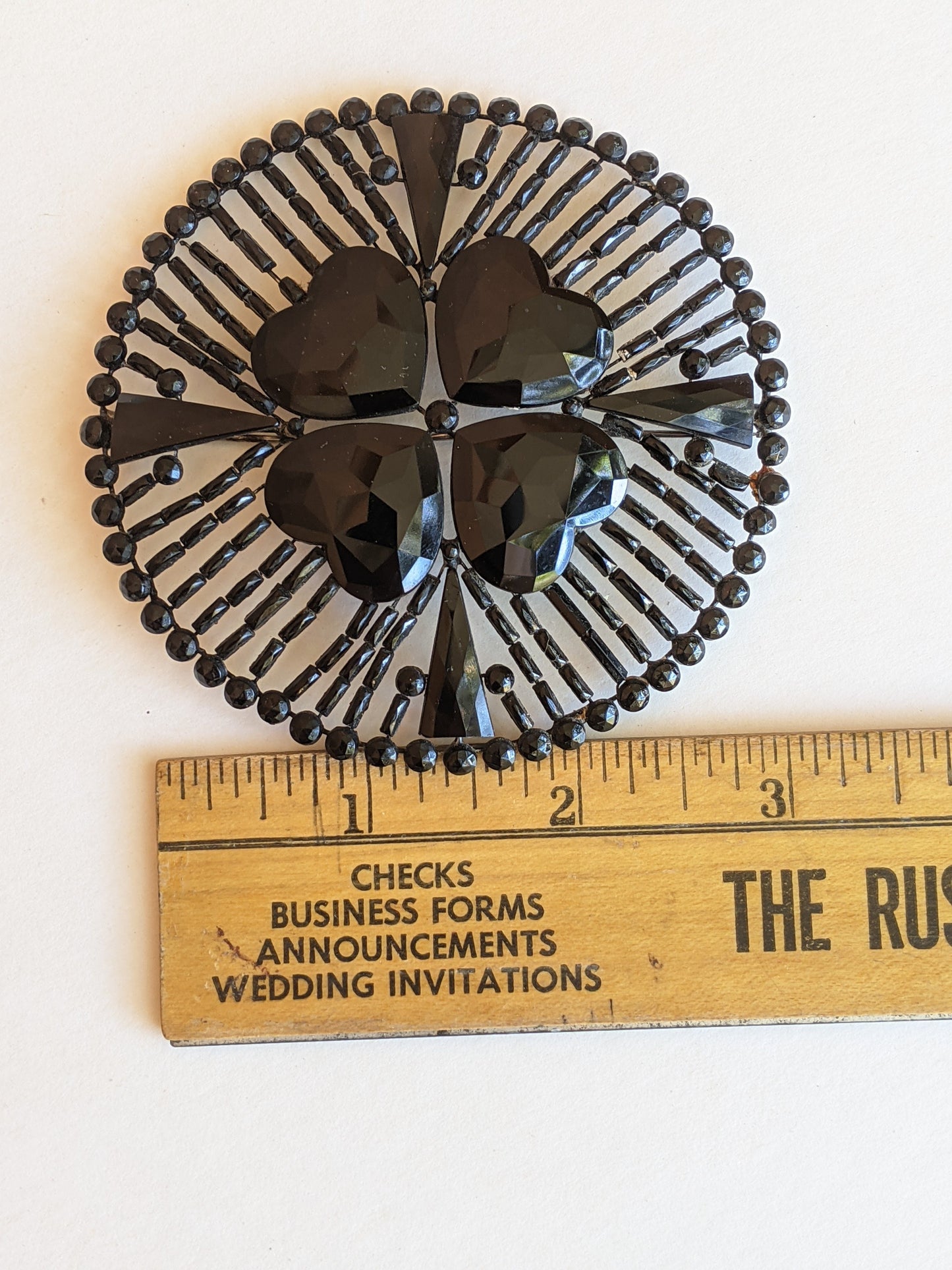 1900s-1910s Large French Jet Brooch