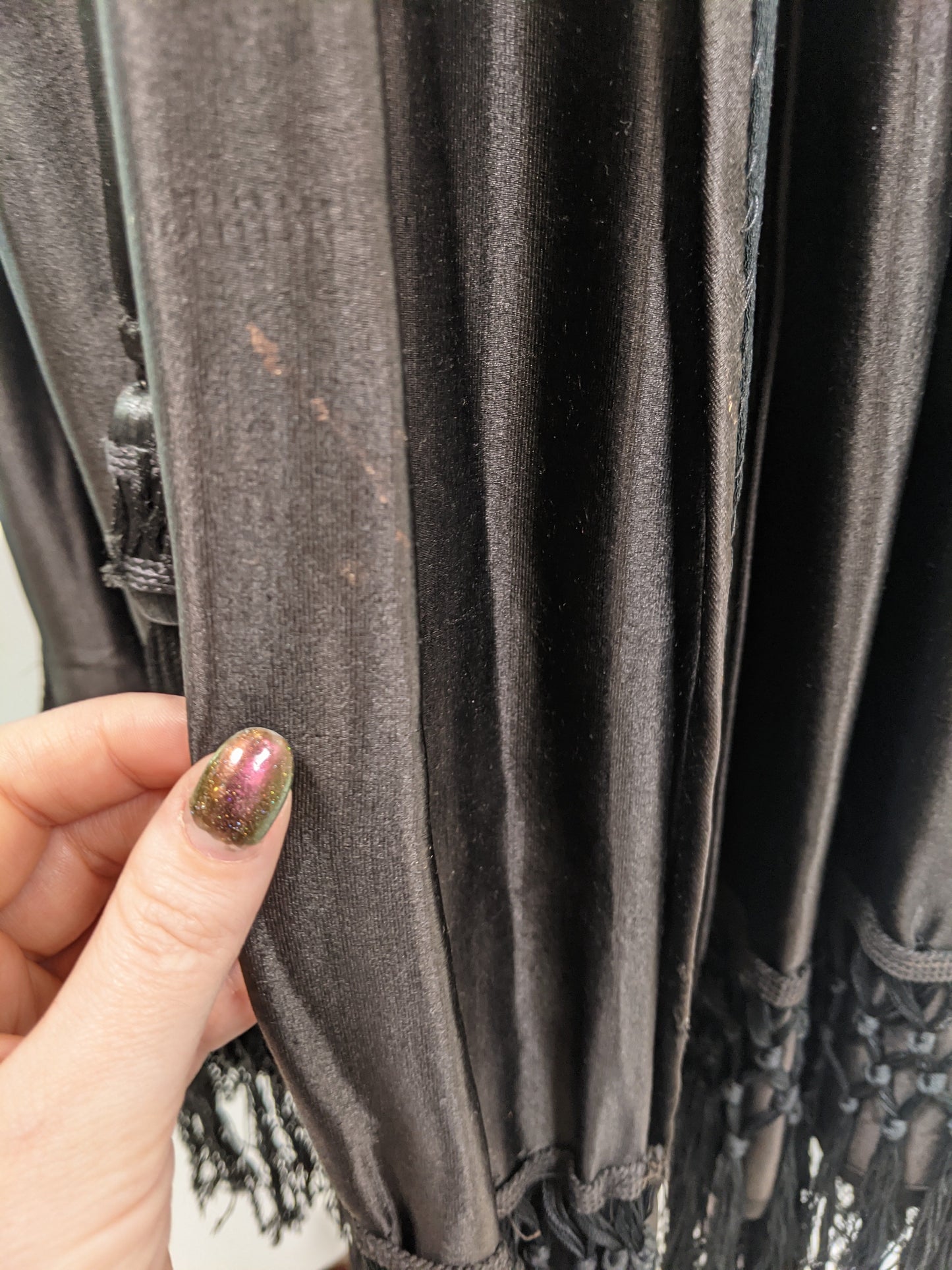 1910s-1920s Black Silk Cape