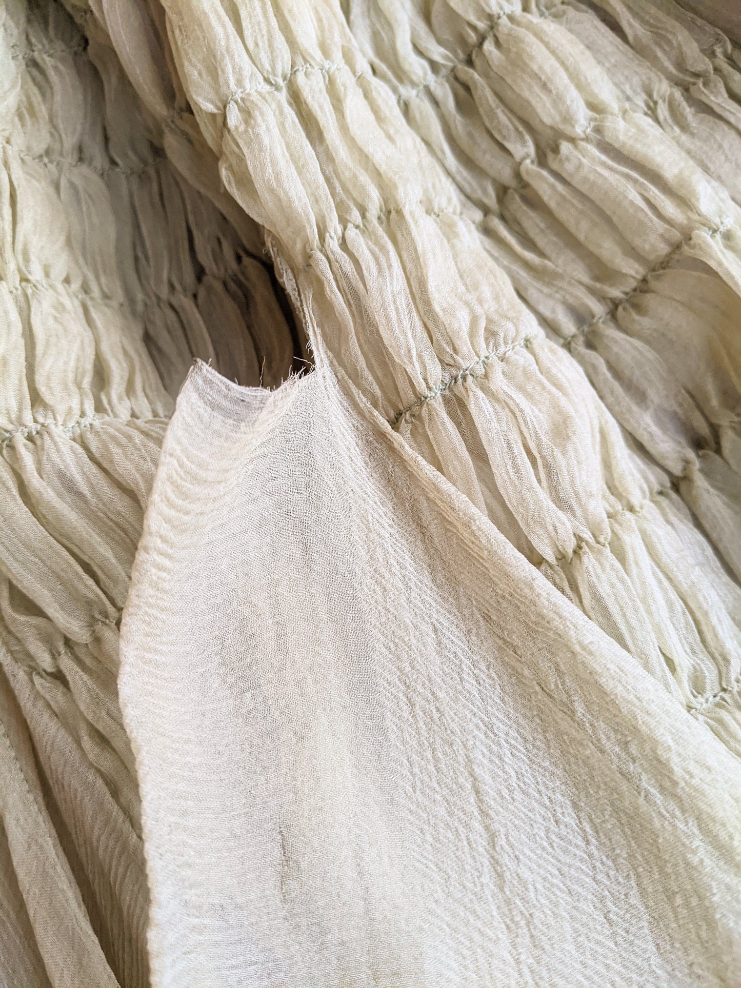 1910s-1920s Chartreuse Chiffon Cape | Study + Display