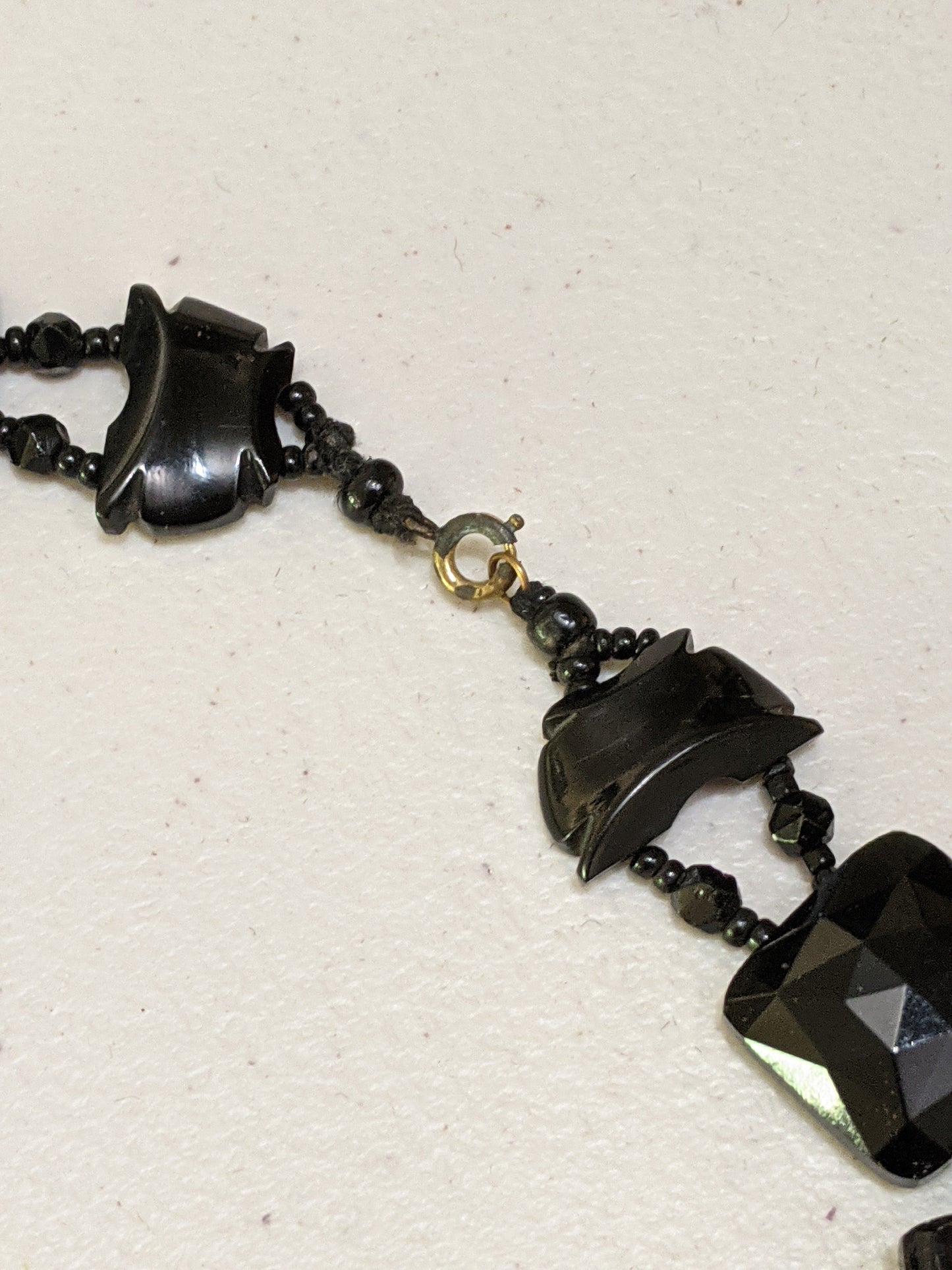 Art Deco French Jet Necklace Set | 2 Pc