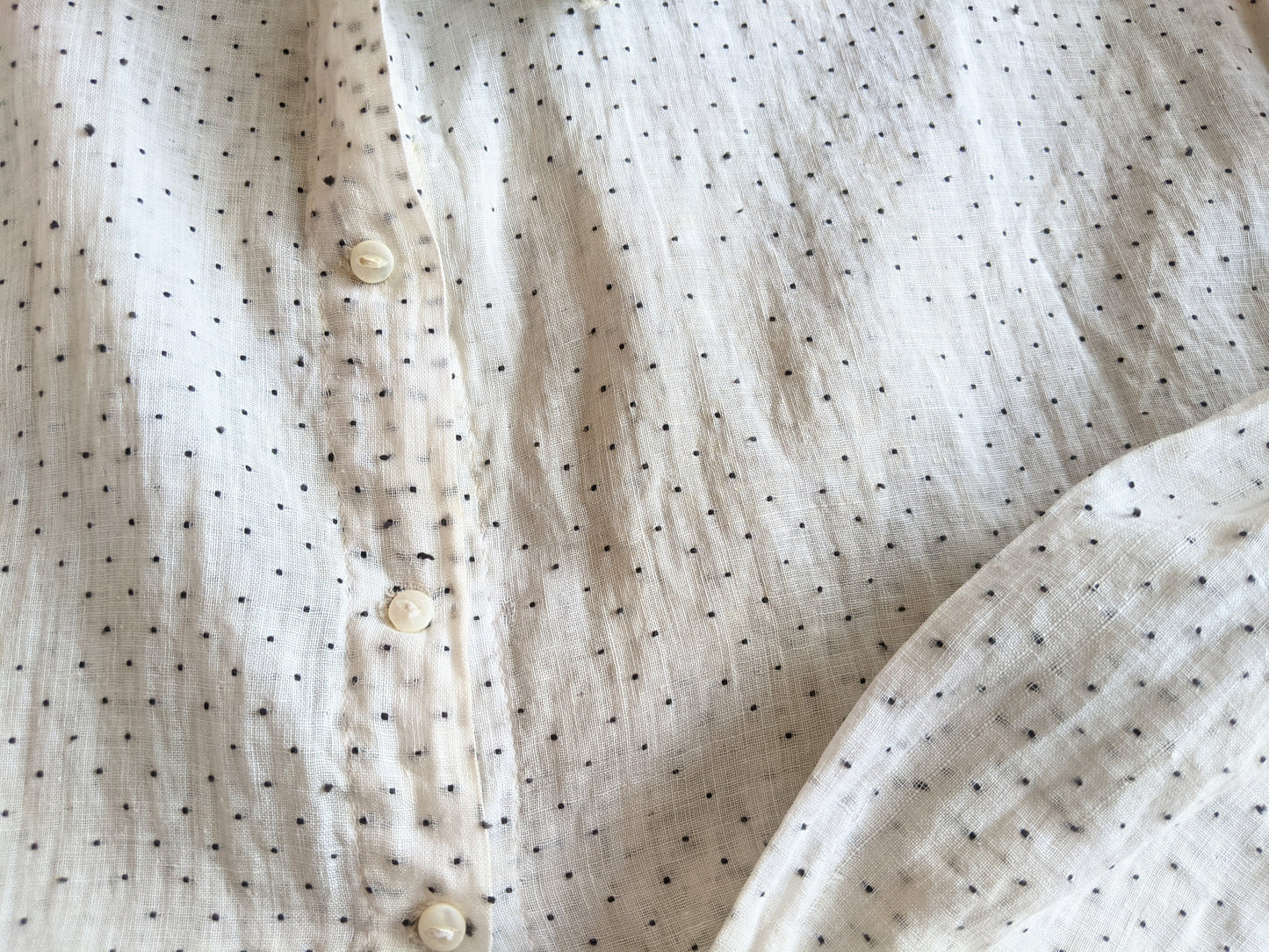 1900s-1910s Swiss Dot Shirt Waist