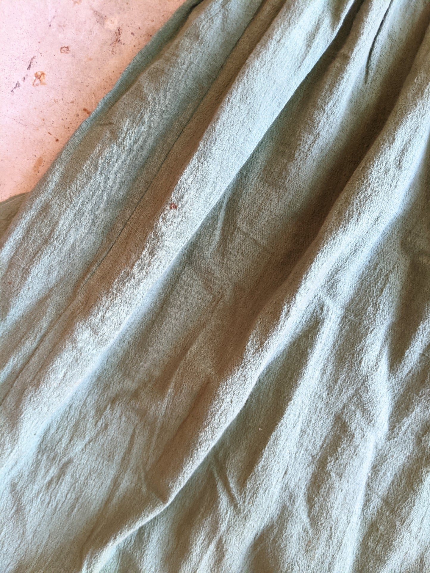 1920s Green Linen Dress