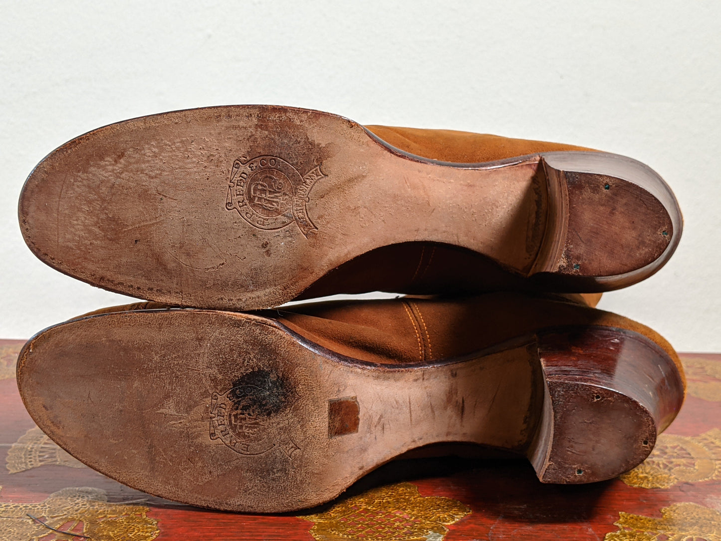 Early 1910s Brown Suede Side Button Boots | Approx Sz 5
