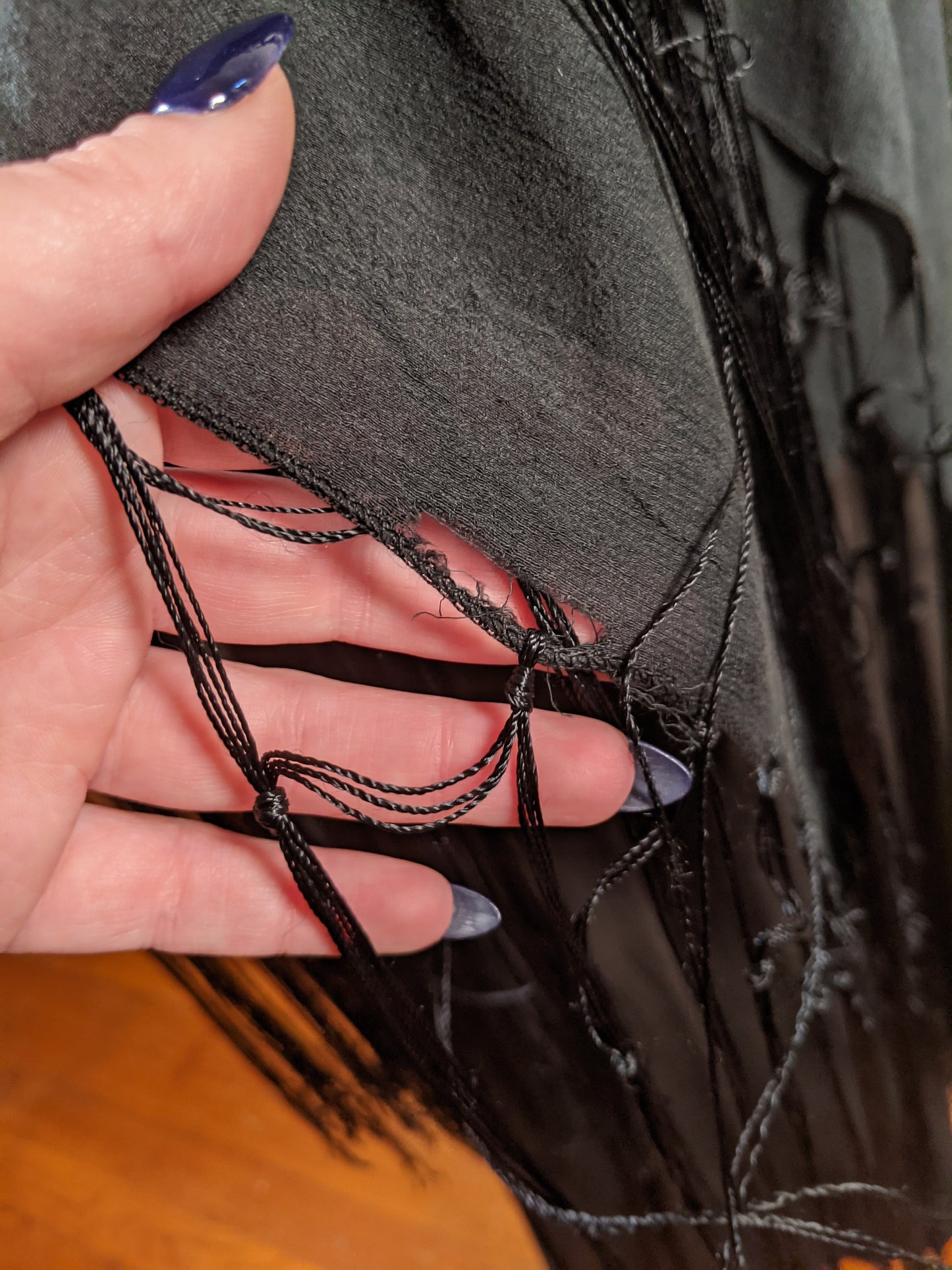 1910s-1920s Black + Yellow Silk Piano Shawl