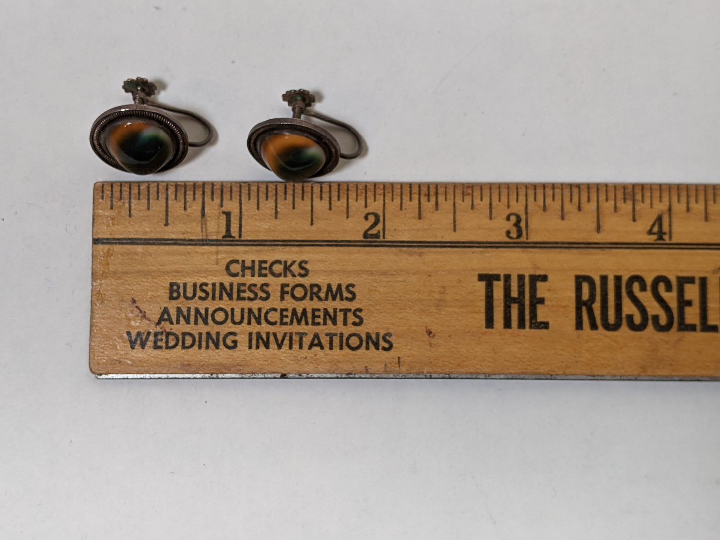 1890s-1900s Silver Operculum Bracelet + Earrings