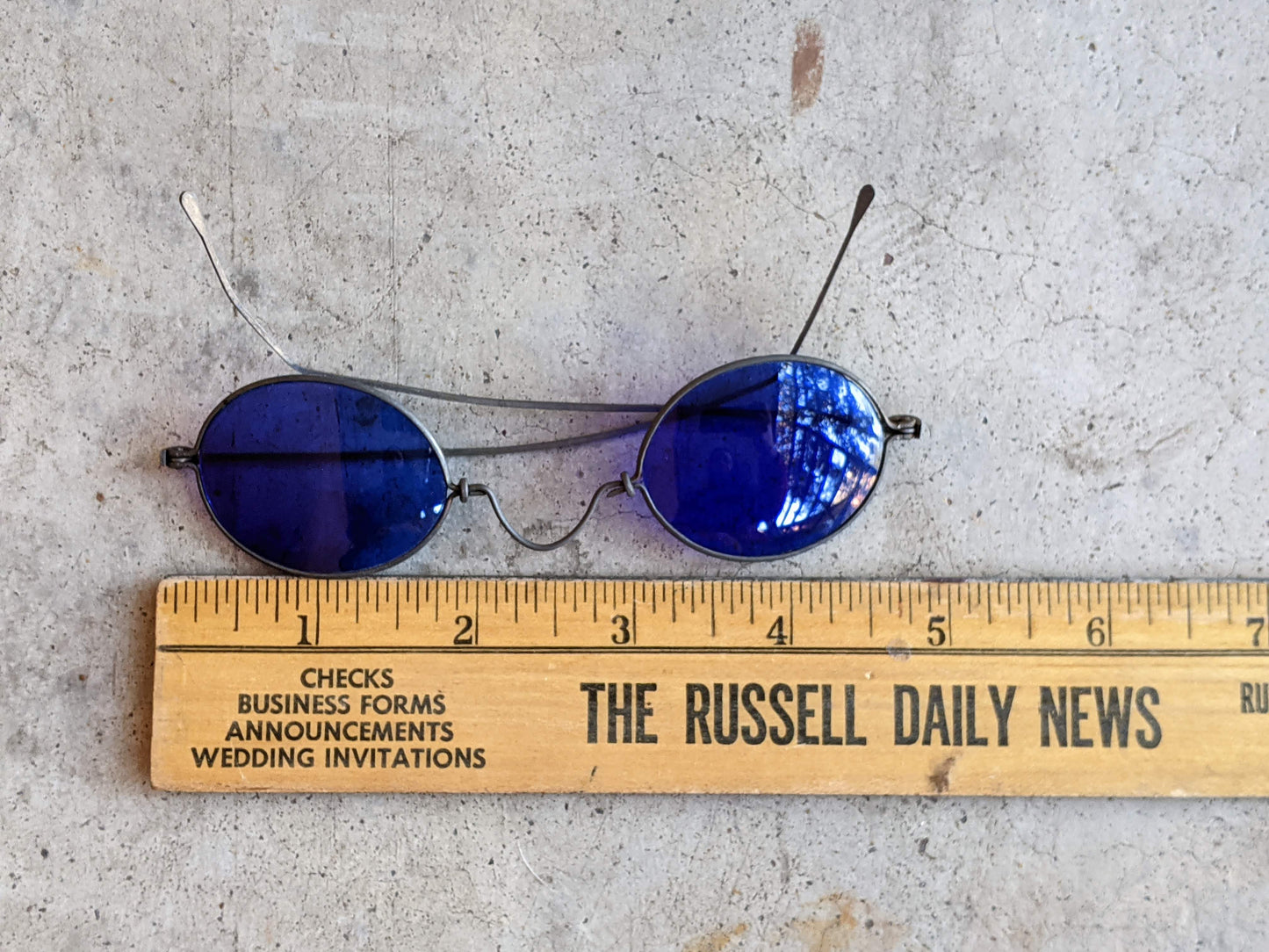 c. 1890s-1900s Cobalt Blue Tinted Glasses