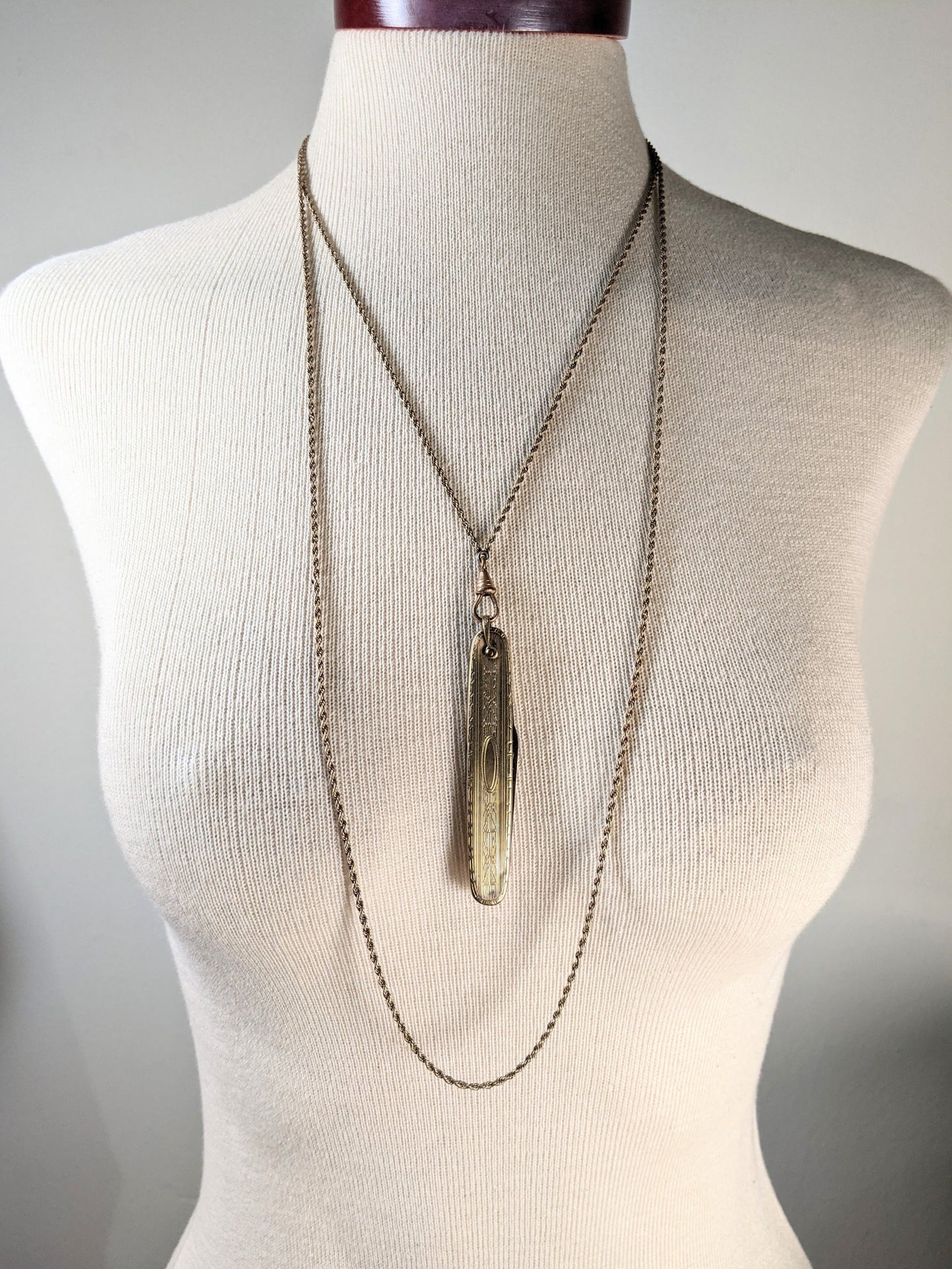 c. 1900s-1910s Gold Filled Pocket Knife Pendant