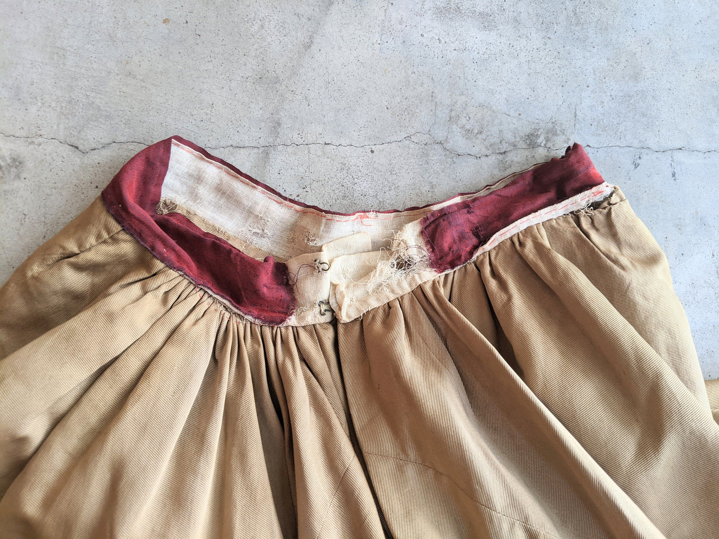 c. 1890s Gold and Burgundy Silk Dress | Study + Display