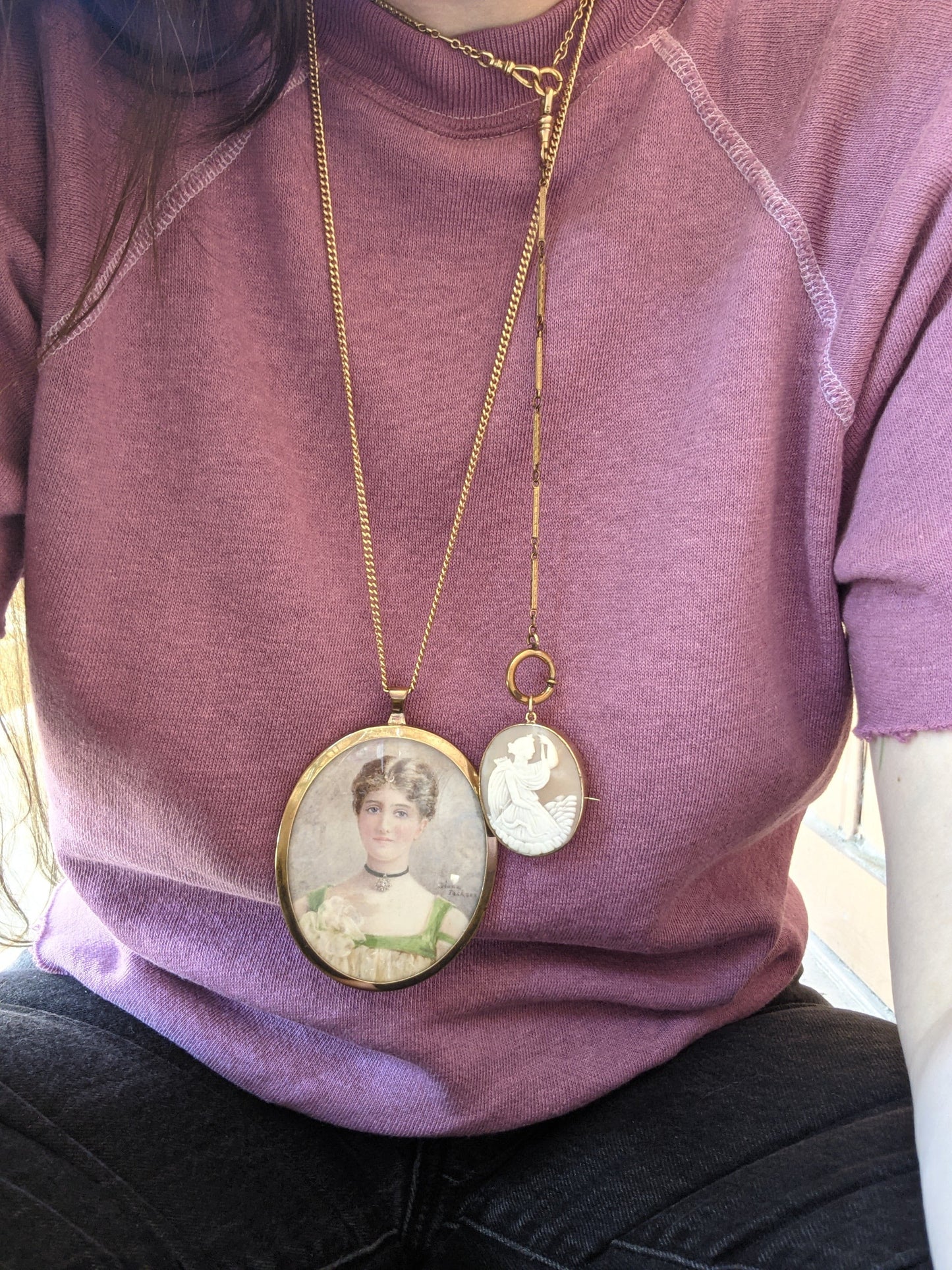 1930s Hand Painted Miniature Portrait