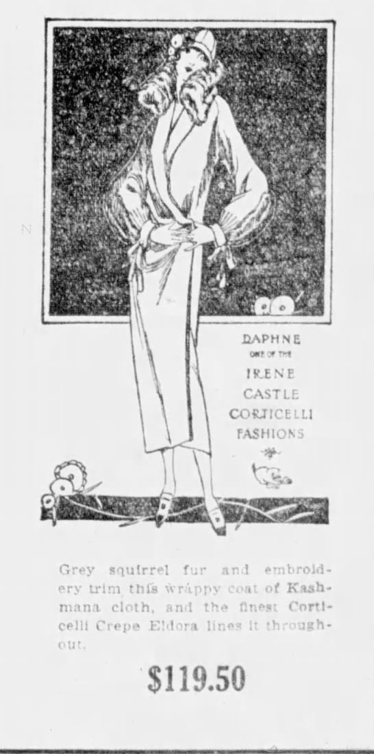 1924 Irene Castle Silk Cape
