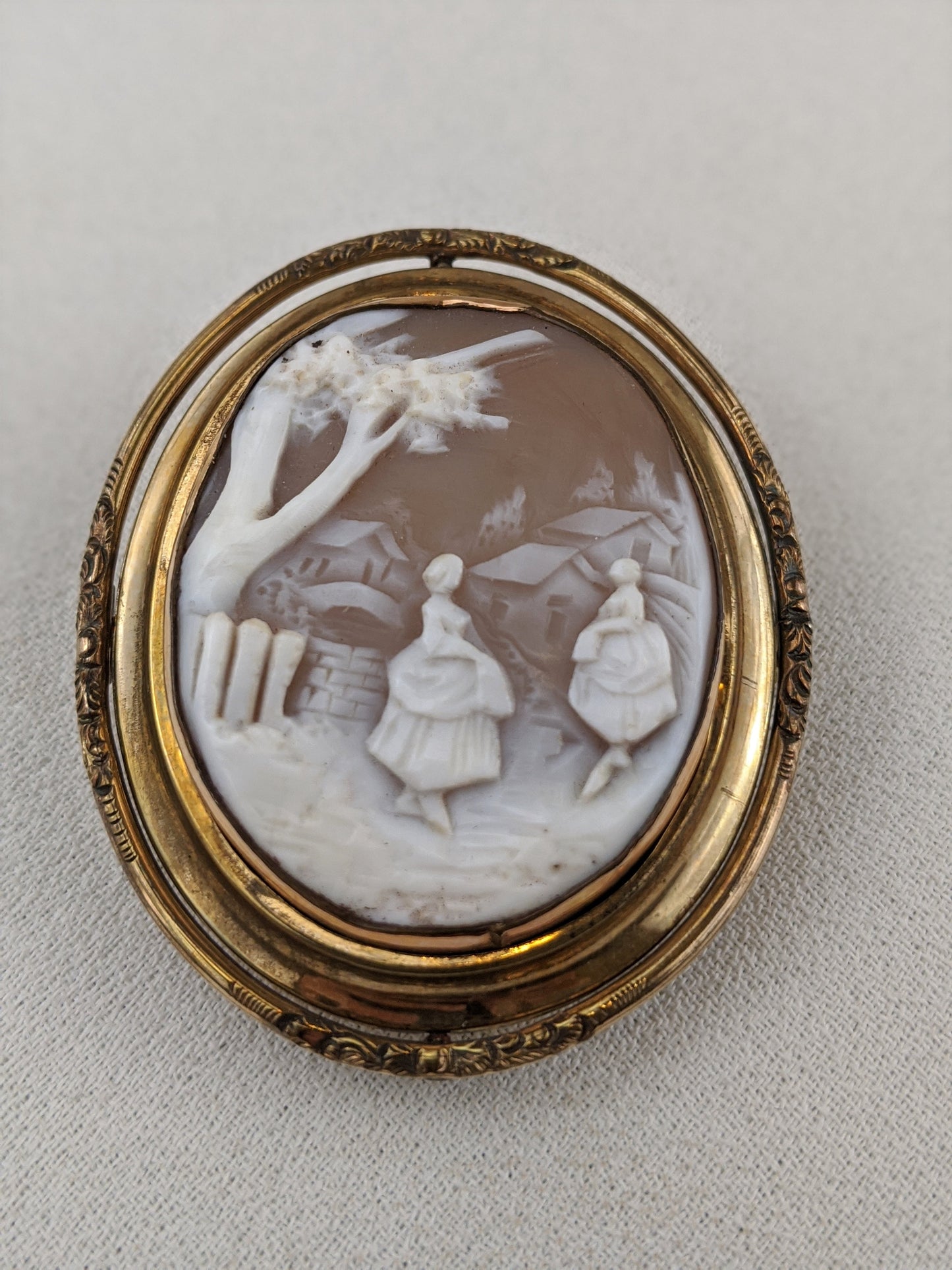 Victorian Swivel Cameo Photo Brooch - Double Sided