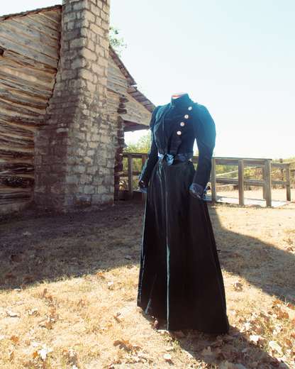 c. 1899-1900 Blue Velvet Dress