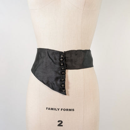 1910s Black Silk Belt