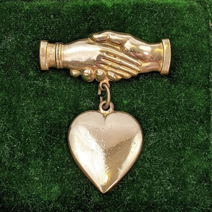 Clasped Hands Brooch