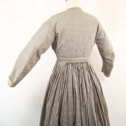 1860s Gingham Dress