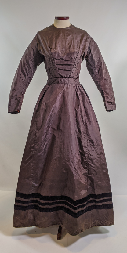 1860s Purple Silk Dress