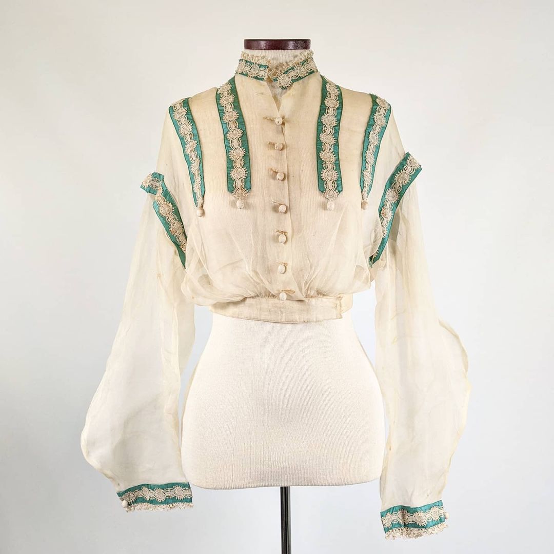 RESERVED | 1860s Organdy Waist