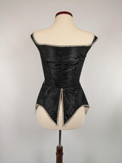 1860s Swiss Waist or Corsage | Button Closures