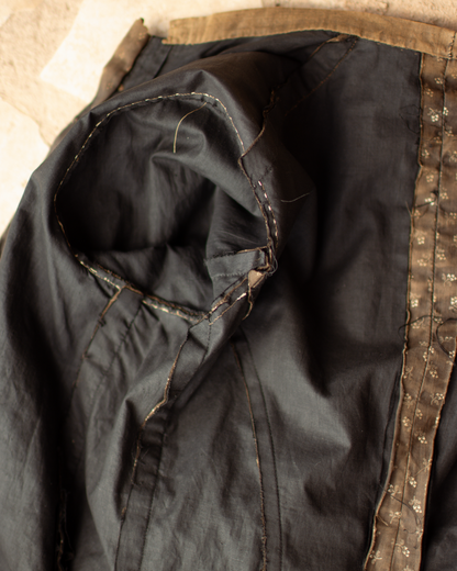 c. 1880s Brown Calico Dress