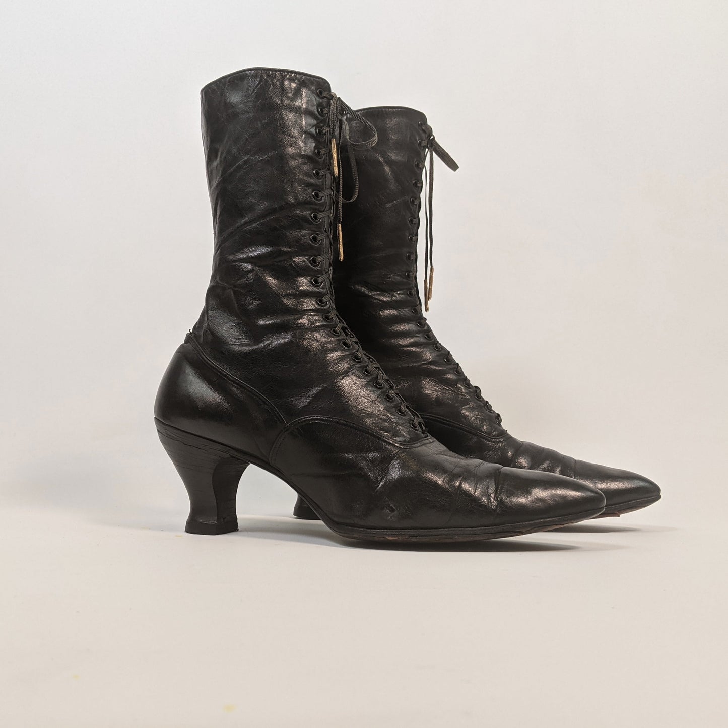 1910s-20s Black Boots | Approx Sz 7