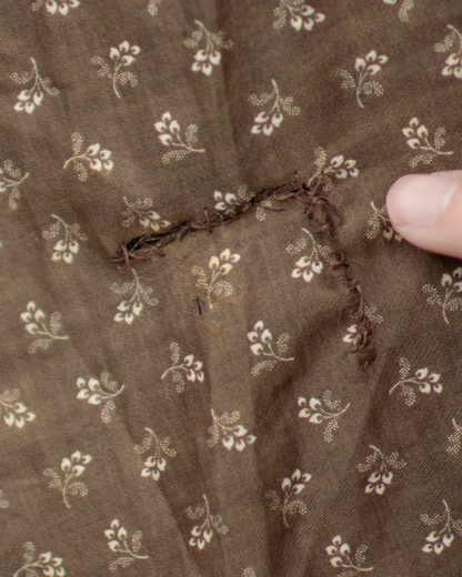 c. 1880s Brown Calico Dress