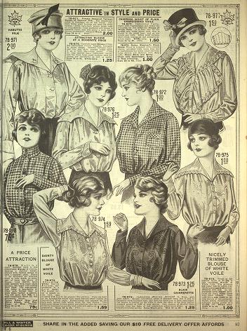 Late 1910s-Early 1920s Cotton Blouse