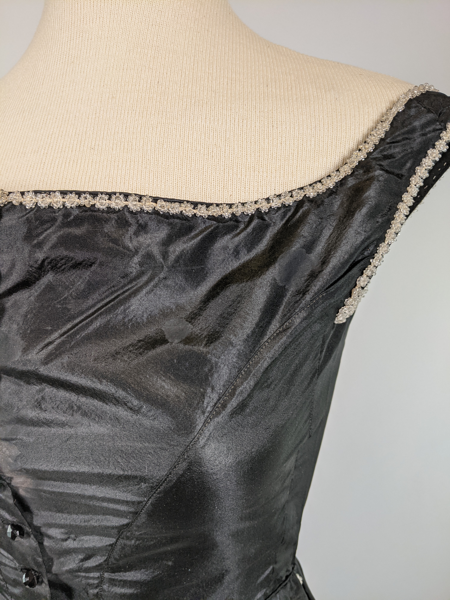 1860s Swiss Waist or Corsage | Button Closures
