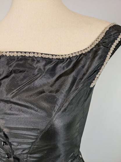 1860s Swiss Waist or Corsage | Button Closures